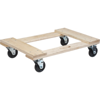Hardwood Dolly, Polyolefin Wheels, 900 lbs. Capacity, 18" W x 24" D x 7" H St. Lawrence Industrial & Safety Supply