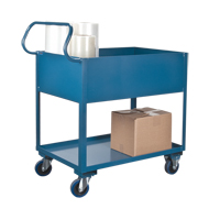 Deep Lipped Service Cart, 2 Tiers, 24" W x 47" H x 36" D, 1200 lbs. Capacity St. Lawrence Industrial & Safety Supply