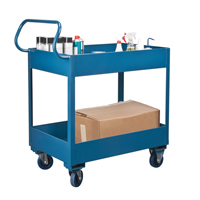 Deep Lipped Service Cart, 2 Tiers, 24" W x 47" H x 36" D, 1200 lbs. Capacity St. Lawrence Industrial & Safety Supply