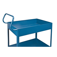 Deep Lipped Service Cart, 2 Tiers, 24" W x 47" H x 36" D, 1200 lbs. Capacity St. Lawrence Industrial & Safety Supply