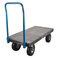 Chariots &agrave; plateforme en plastique, 60" lo x 30" la, 900 lb cap, Roues Anticrevaison St. Lawrence Industrial & Safety Supply