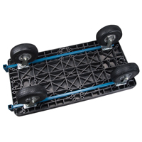 Chariots &agrave; plateforme en plastique, 60" lo x 30" la, 900 lb cap, Roues Anticrevaison St. Lawrence Industrial & Safety Supply