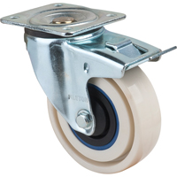 Sandwich Casters, Swivel with Brake, 4" (101.6 mm), Nylon, 440 lbs. (199.58 kg.) St. Lawrence Industrial & Safety Supply