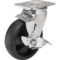 Roulettes haute temp&eacute;rature, Pivotant avec frein, 6" (152,4 mm), Nylon, 880 lb (399 kg) St. Lawrence Industrial & Safety Supply