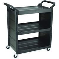 Chariot de service avec panneaux d'extr&eacute;mit&eacute;s, 3 tiers, 18-5/8" x 36-5/8" x 33-5/8", Capacit&eacute; 150 lb St. Lawrence Industrial & Safety Supply