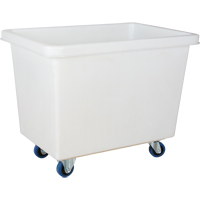 Tapered Wall Box Truck, White Polyethylene, 39" L x 27" W x 31" H, 12 cu. ft. Volume, 600 lbs. Capacity St. Lawrence Industrial & Safety Supply