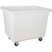 Tapered Wall Box Truck, White Polyethylene, 43" L x 30" W x 34" H, 16 cu. ft. Volume, 600 lbs. Capacity St. Lawrence Industrial & Safety Supply