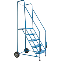 Trailer Access Rolling Ladder with Rails, 4 Steps, 22" Step Width, 37" Platform Height, Steel St. Lawrence Industrial & Safety Supply