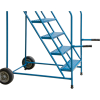 Trailer Access Rolling Ladder with Rails, 4 Steps, 22" Step Width, 37" Platform Height, Steel St. Lawrence Industrial & Safety Supply