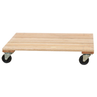 Solid Platform Wood Dolly, Rubber Wheels, 1200 lbs. Capacity, 18" W x 30" D x 7" H St. Lawrence Industrial & Safety Supply