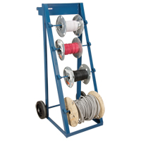 Portable Wire Reel Caddy, Steel, 4 Rod, 24-1/2" W x 49" H x 23" D, 400 lbs. Capacity St. Lawrence Industrial & Safety Supply