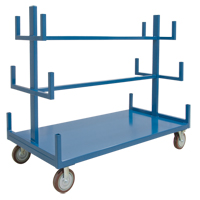 Mobile Pipe & Bar Rack, Steel, 48" W x 36" D x 60" H, 3000 lbs. Capacity St. Lawrence Industrial & Safety Supply