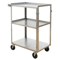 Chariots &agrave; tablette, 3 Tiers, 15-3/4" la x 32" h x 24" p, Capacit&eacute; 500 lb St. Lawrence Industrial & Safety Supply