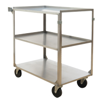 Chariots &agrave; tablette, 3 Tiers, 21" la x 37-1/4" h x 35-1/8" p, Capacit&eacute; 500 lb St. Lawrence Industrial & Safety Supply