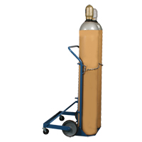 Chariot professionnel CC-2 pour deux bouteilles de gaz, Roues Caoutchouc moul&eacute;, Base de 16-7/8" la x 7-1/4" lo, 500 lb St. Lawrence Industrial & Safety Supply