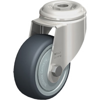 Roulette en &eacute;lastom&egrave;re thermoplastique acier inoxydable, Pivotant, Diam&egrave;tre 3-1/8" (79,5 mm), Capacit&eacute; 220 lb (100 kg) St. Lawrence Industrial & Safety Supply