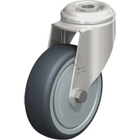 Roulette en &eacute;lastom&egrave;re thermoplastique acier inoxydable, Pivotant, Diam&egrave;tre 4" (102 mm), Capacit&eacute; 240 lb (108 kg) St. Lawrence Industrial & Safety Supply