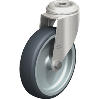 Roulette en &eacute;lastom&egrave;re thermoplastique acier inoxydable, Pivotant, Diam&egrave;tre 5" (127 mm), Capacit&eacute; 265 lb (120 kg) St. Lawrence Industrial & Safety Supply