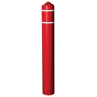 Smooth Bollard Cover With Reflective Stripes, 8" Dia. x 56" L, Red St. Lawrence Industrial & Safety Supply