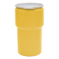 Baril emboîtable en poly&eacute;thyl&egrave;ne, 14 gal. US (11,7 gal. imp.), Dessus ouvert, Jaune St. Lawrence Industrial & Safety Supply