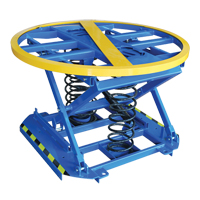 Spring-Operated Pallet Lifter, 43-5/8" L x 43-5/8" W, 4400 lbs. Cap. St. Lawrence Industrial & Safety Supply