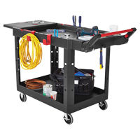 Chariot utilitaire robuste et polyvalent, 2 tiers, 17-3/4" x 36" x 46-1/5", Capacit&eacute; 500 lb St. Lawrence Industrial & Safety Supply