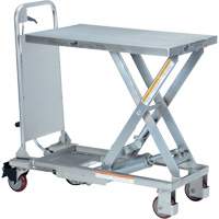 Table &eacute;l&eacute;vatrice hydraulique manuelle &agrave; ciseaux, 27-1/2" lo x 17-5/8" la, Partiellement en acier inoxydable, Capacit&eacute; 400 lb St. Lawrence Industrial & Safety Supply