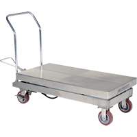 Table &eacute;l&eacute;vatrice hydraulique manuelle &agrave; ciseaux, 47" lo x 24" la, Partiellement en acier inoxydable, Capacit&eacute; 2000 lb St. Lawrence Industrial & Safety Supply