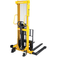 Manual Hydraulic Stacker, Hand Pump Operated, 2000 lbs. Capacity, 35" Max Lift St. Lawrence Industrial & Safety Supply
