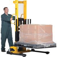 Manual Hydraulic Stacker, Hand Pump Operated, 2000 lbs. Capacity, 35" Max Lift St. Lawrence Industrial & Safety Supply