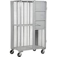 FST Series Folding Security Truck, 1 Tiers, 27" L x 45" W x 77" H, 2000 lbs. Cap. St. Lawrence Industrial & Safety Supply