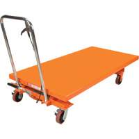 Table &eacute;l&eacute;vatrice &agrave; ciseaux hydraulique, 63" lo x 31-1/2" la, Acier, Capacit&eacute; 1100 lb St. Lawrence Industrial & Safety Supply
