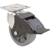 Roulette Emaxx, Pivotant avec frein, 4" (101,6 mm), Envirothane, 1000 lb (453,6 kg) St. Lawrence Industrial & Safety Supply