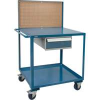 Mobile Service Cart, 2 Tiers, 24" W x 57" H x 40" D, 1200 lbs. Capacity St. Lawrence Industrial & Safety Supply
