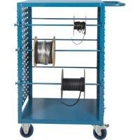 Mobile Wire Spool Cart, Steel, 6 Rod, 21" W x 48" H x 38" D, 1200 lbs. Capacity St. Lawrence Industrial & Safety Supply