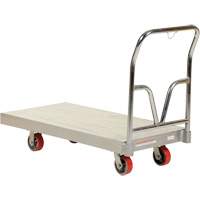 Aluminum Sheet Deck Platform Truck, 24" W x 48" L, 3600 lbs. Cap., Polyurethane Wheels St. Lawrence Industrial & Safety Supply