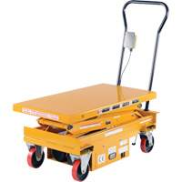 DC Powered Hydraulic Scissor Lift Elevating Cart, Steel, 39-3/4" L x 20-1/2" W, 1000 lbs. Capacity St. Lawrence Industrial & Safety Supply