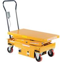 DC Powered Hydraulic Scissor Lift Elevating Cart, Steel, 39-3/4" L x 20-1/2" W, 1000 lbs. Capacity St. Lawrence Industrial & Safety Supply