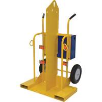 Chariot pour chalumeau et bouteille &agrave; gaz, Roues Rempli de mousse, Base de 24" la x 19-1/2" lo, 500 lb St. Lawrence Industrial & Safety Supply