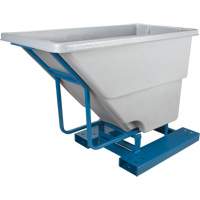 Self-Dumping Hopper, Polyethylene, 5/8 cu.yd., Grey St. Lawrence Industrial & Safety Supply