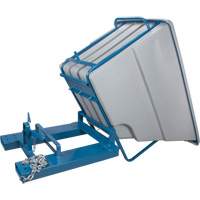 Self-Dumping Hopper, Polyethylene, 1-1/10 cu.yd, Grey St. Lawrence Industrial & Safety Supply