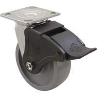 Roulette Max9, Pivotant, 6" (152,4 mm), Gris-WOW Envirothane, 1100 lb (498,95 kg) St. Lawrence Industrial & Safety Supply