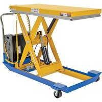 DC Powered & Manual Scissor Lift Table, Steel, 48" L x 24" W, 1000 lbs. Capacity St. Lawrence Industrial & Safety Supply