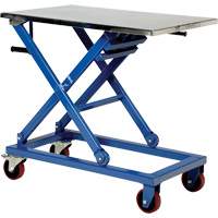 Table &eacute;l&eacute;vatrice manuelle &agrave; ciseaux, 37" lo x 23-1/2" la, Acier, Capacit&eacute; 660 lb St. Lawrence Industrial & Safety Supply