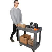 Utility Service Cart, 2 Tiers, 16-1/2" x 32-1/2" x 34-1/2", 550 lbs. Capacity St. Lawrence Industrial & Safety Supply