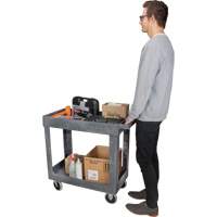 Utility Service Cart, 2 Tiers, 16-1/2" x 32-1/2" x 34-1/2", 550 lbs. Capacity St. Lawrence Industrial & Safety Supply