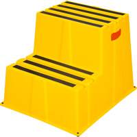 Escabeau industriel, 2 marches, 26" x 22-7/16" x Hauteur 19-11/16" St. Lawrence Industrial & Safety Supply