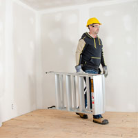 Poste de travail chevalet de sciage portatif, Cadre Aluminium, 12-1/4" p x 48" h St. Lawrence Industrial & Safety Supply