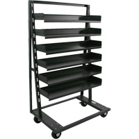 Chariot &agrave; cadre en A robuste &agrave; un c&ocirc;t&eacute; avec 6 plateaux, 38" x 25" x 63", Capacit&eacute; 2500 lb St. Lawrence Industrial & Safety Supply
