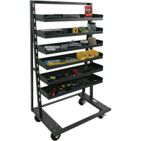 Chariot &agrave; cadre en A robuste &agrave; un c&ocirc;t&eacute; avec 6 plateaux &agrave; rebords, 38" x 25" x 63", Capacit&eacute; 2500 lb St. Lawrence Industrial & Safety Supply